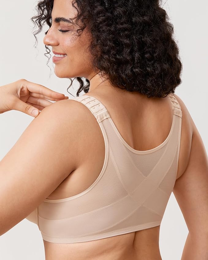 Front Closure Posture Full Coverage Bra by Glow Haven
