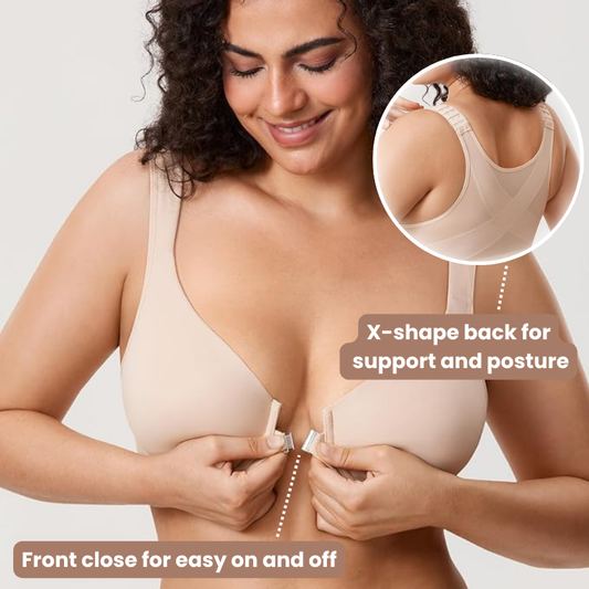 Front Closure Posture Full Coverage Bra by Glow Haven