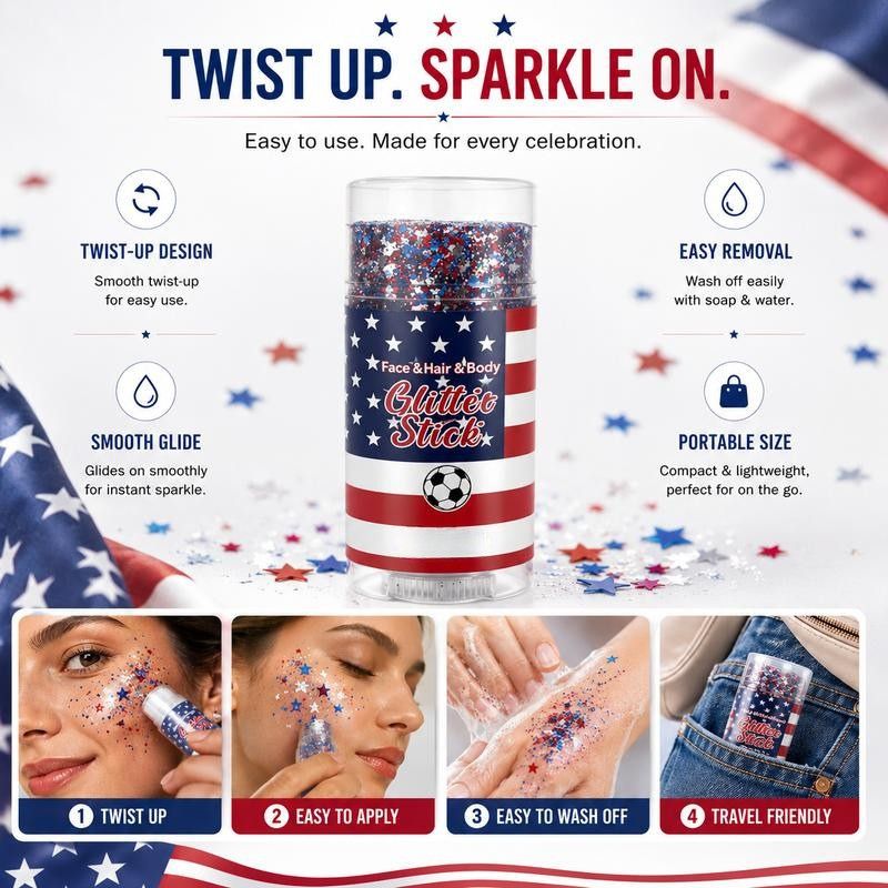4th of July Glitter Stick - Independence Day