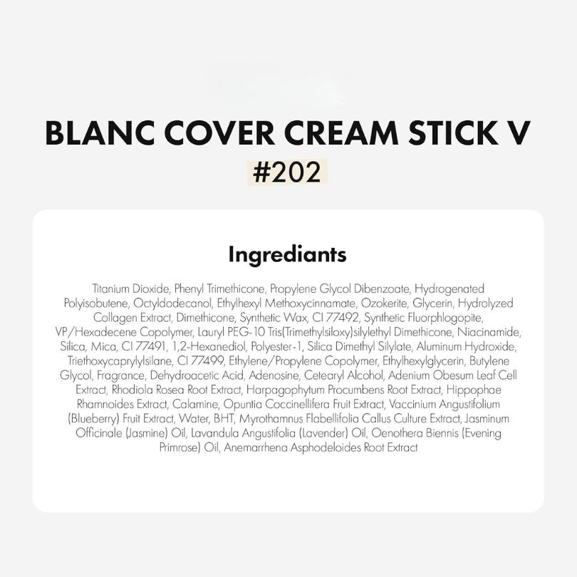 Korean Blanc Cover Cream Stick with Detachable Brush