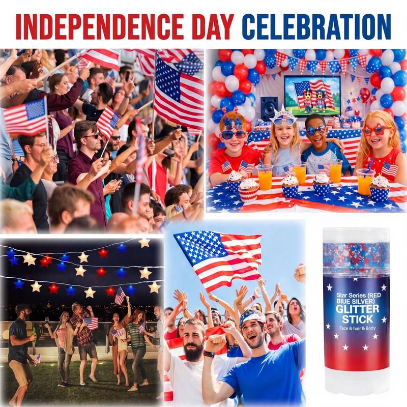 4th of July Glitter Stick - Independence Day