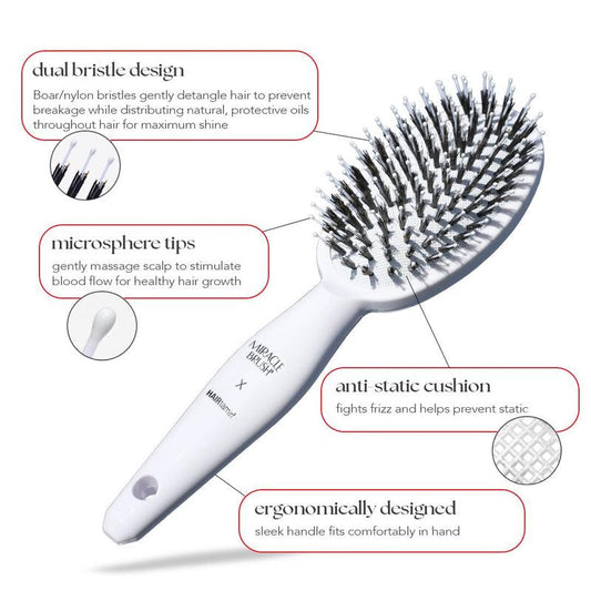 Miracle Brush - Stimulates Scalp, Boosts Volume, Enhances Shine & Detangles Hair
