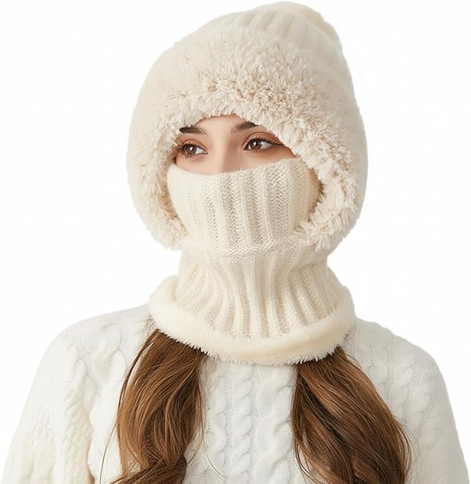 3-in-1 Winter Hat with Face Cover & Ear Protection