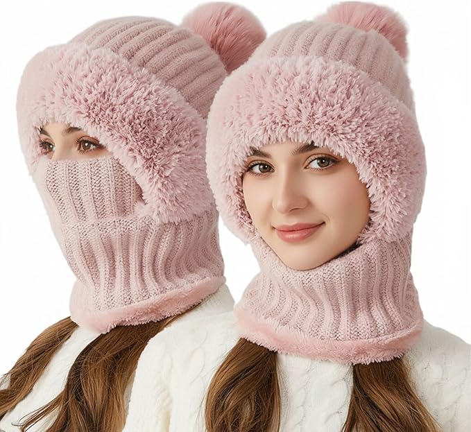 3-in-1 Winter Hat with Face Cover & Ear Protection
