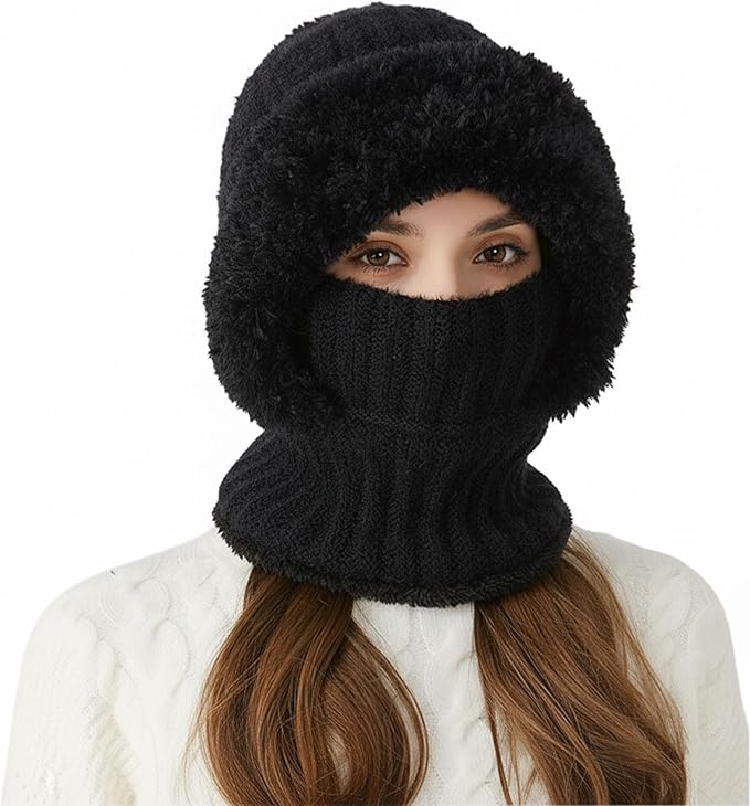 3-in-1 Winter Hat with Face Cover & Ear Protection