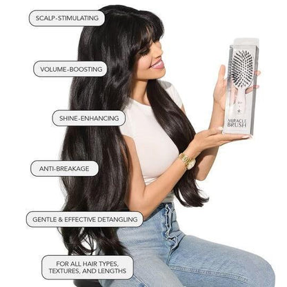 Miracle Brush - Stimulates Scalp, Boosts Volume, Enhances Shine & Detangles Hair
